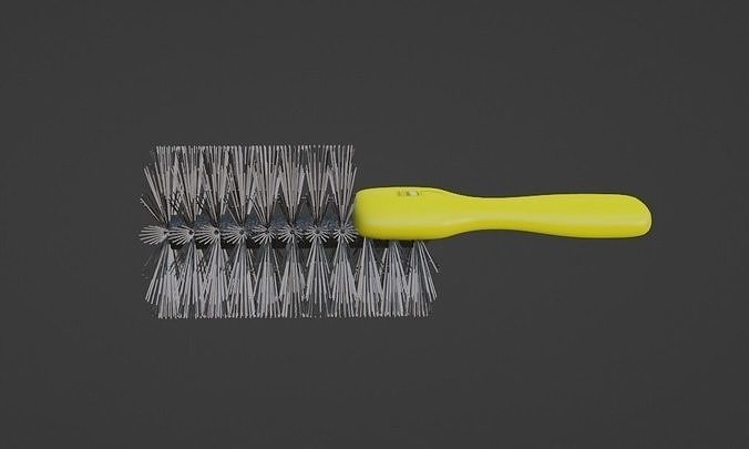 Car cleaning Wheel Brush Low-poly 3D model 4