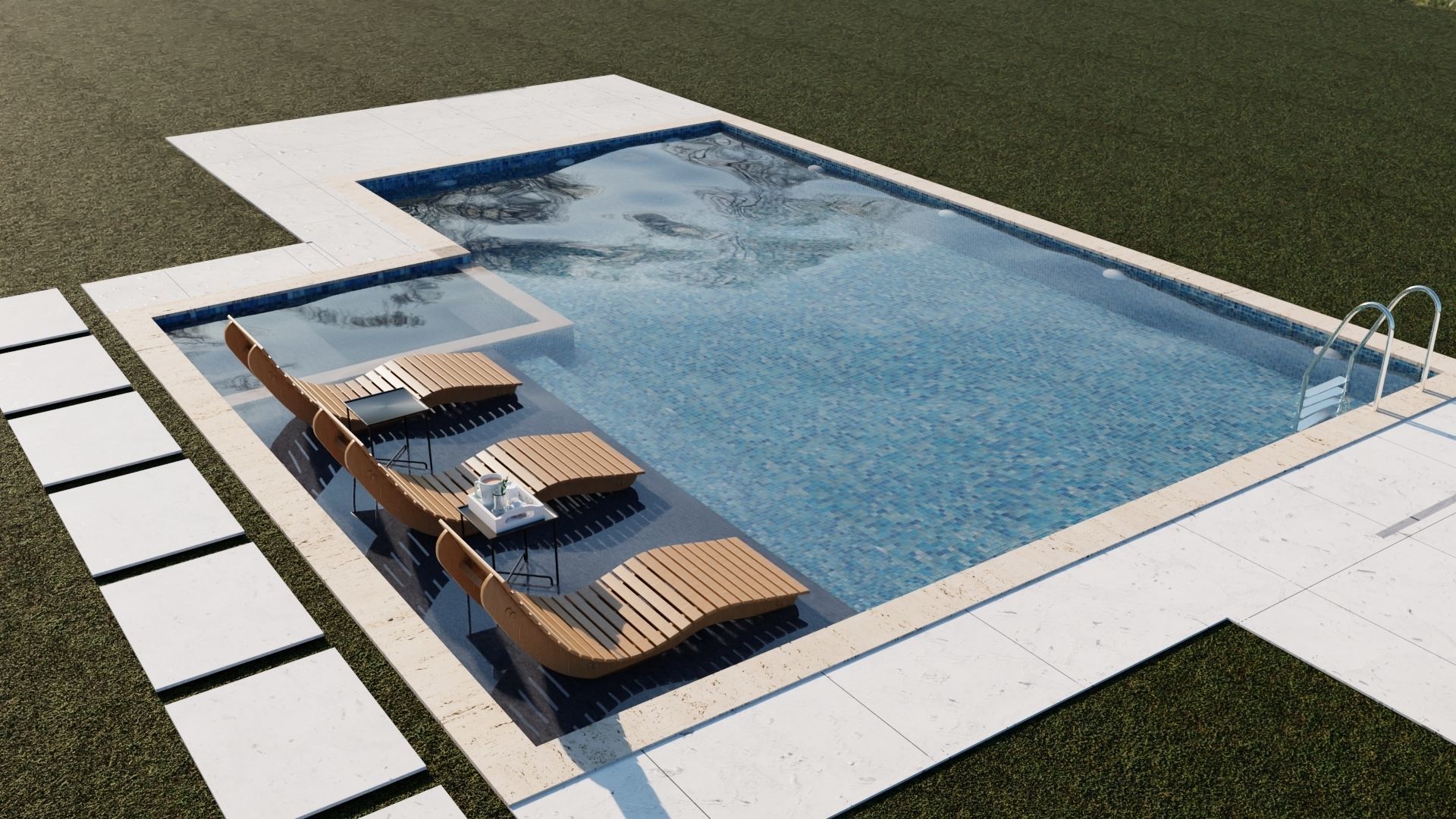 Swimming Pool 3D model_5