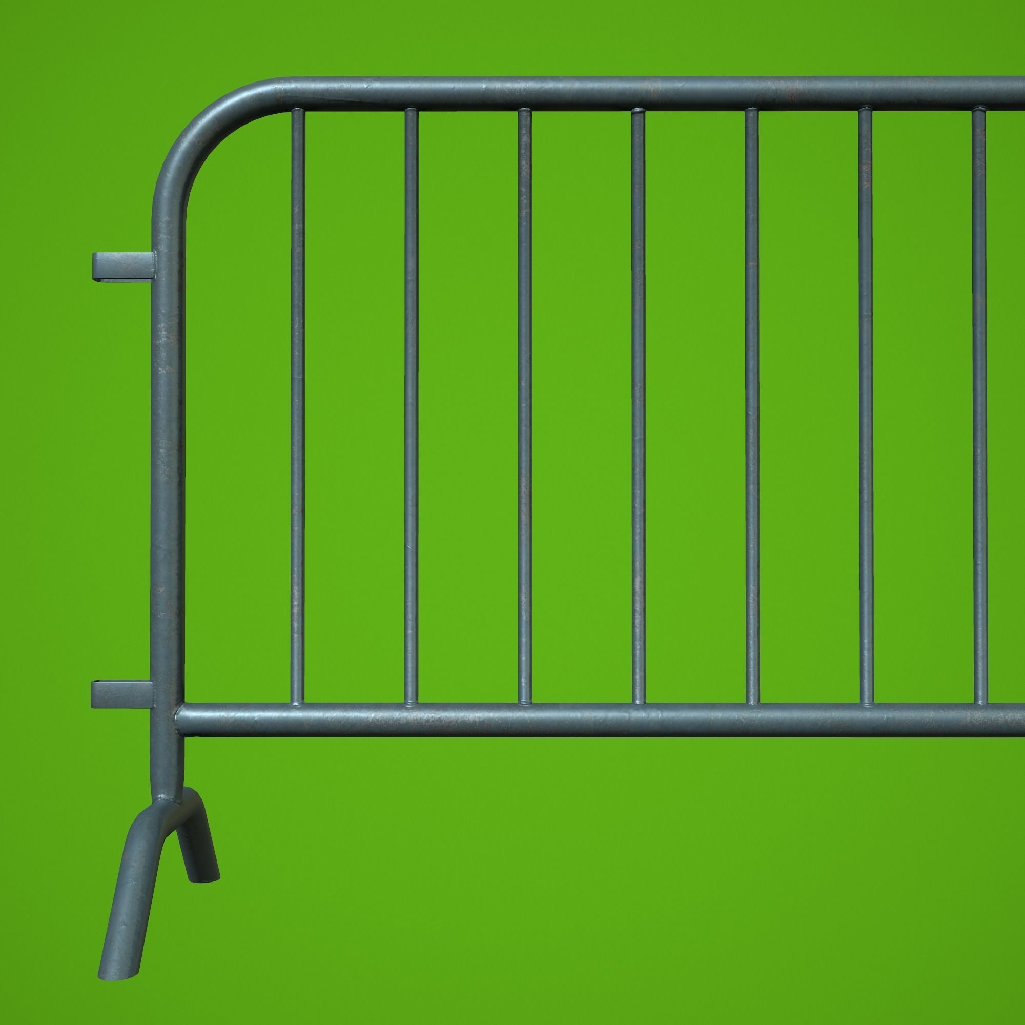 Fences Tileable 4 types Low-poly 3D model_15