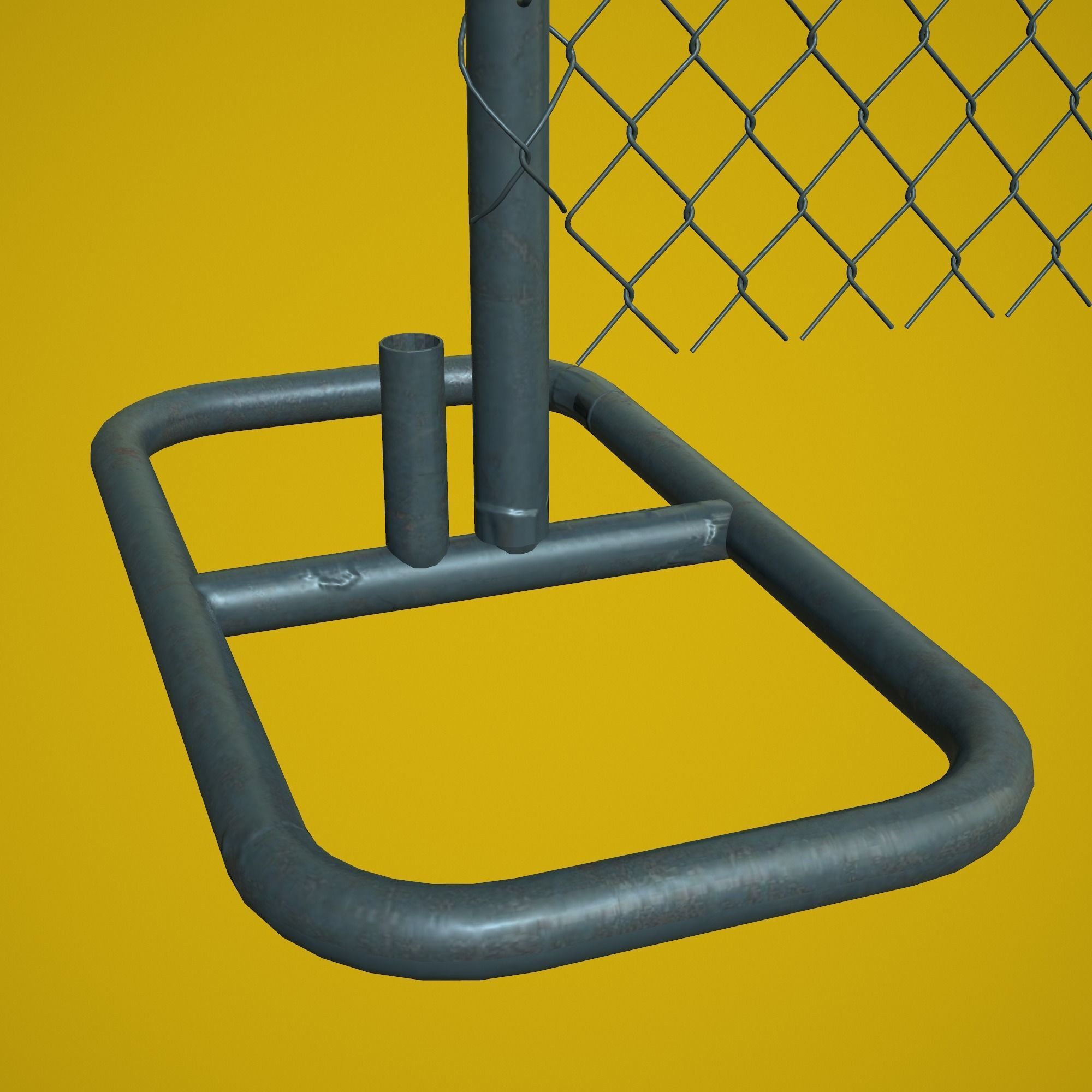 Fences Tileable 4 types Low-poly 3D model_1