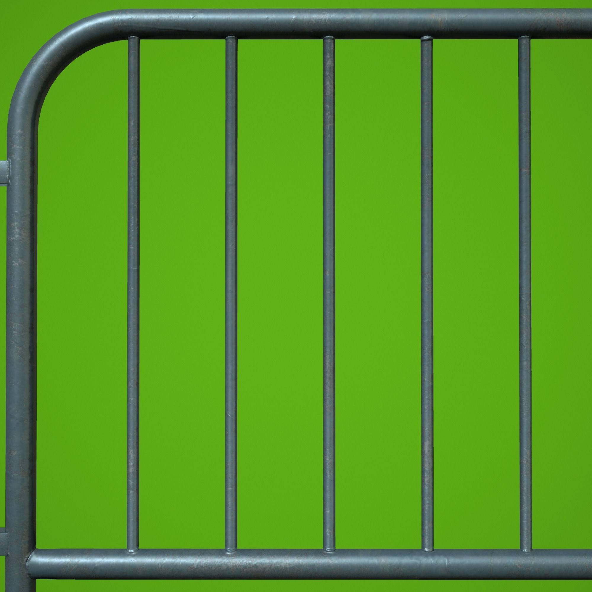 Fences Tileable 4 types Low-poly 3D model_17