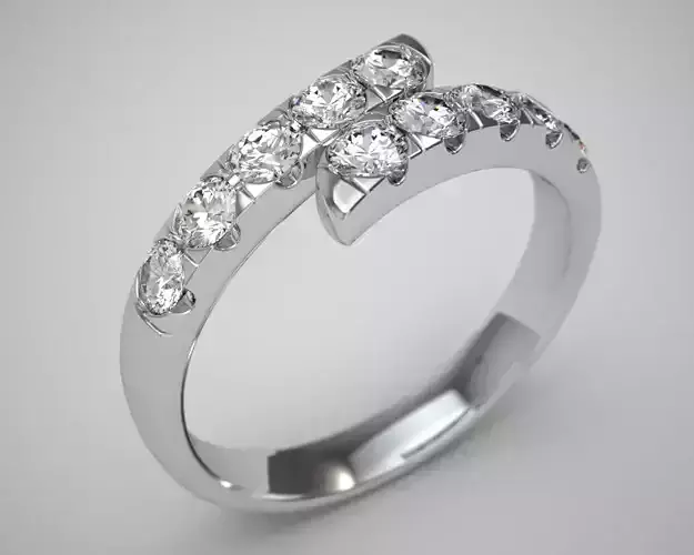 Pave Contrarier Ring