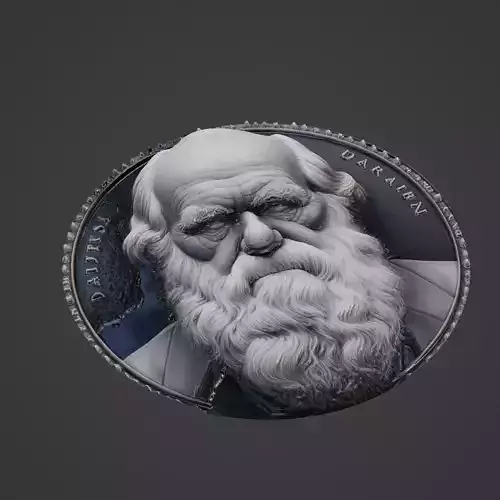 Charles Darwin Medallion