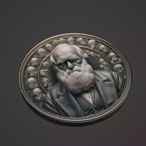 Charles Darwin Medallion