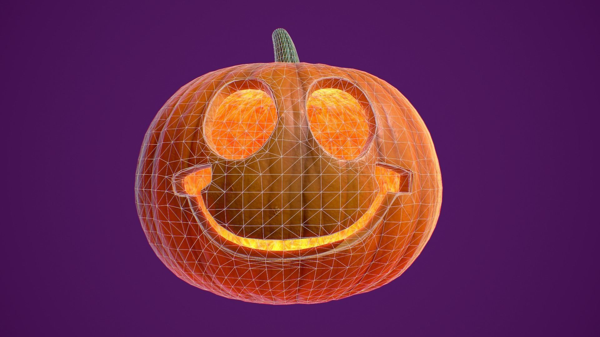  Pumpkin Halloween Set PBR 4K Low-poly 3D model_4