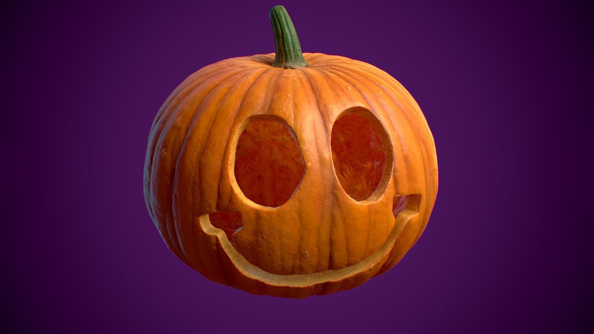  Pumpkin Halloween Set PBR 4K Low-poly 3D model_2