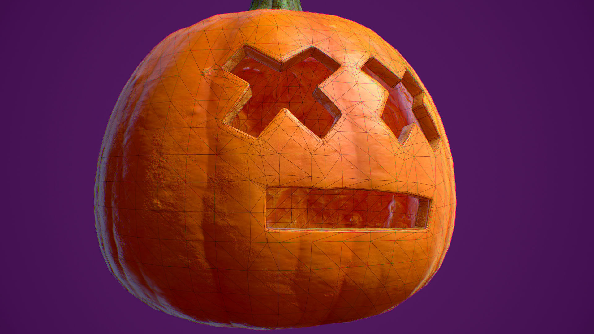  Pumpkin Halloween Set PBR 4K Low-poly 3D model_6