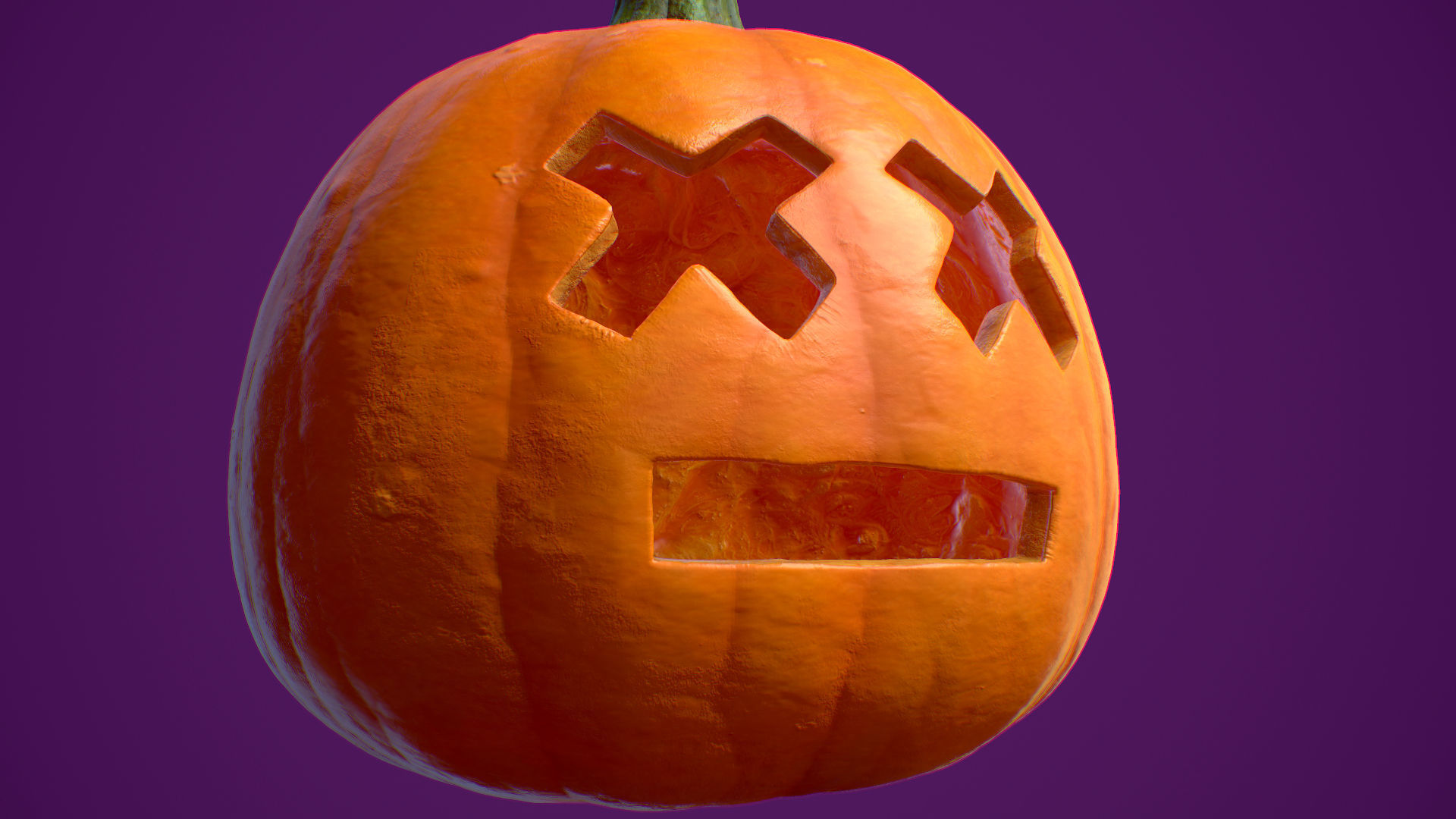 Pumpkin Halloween Set PBR 4K Low-poly 3D model_5