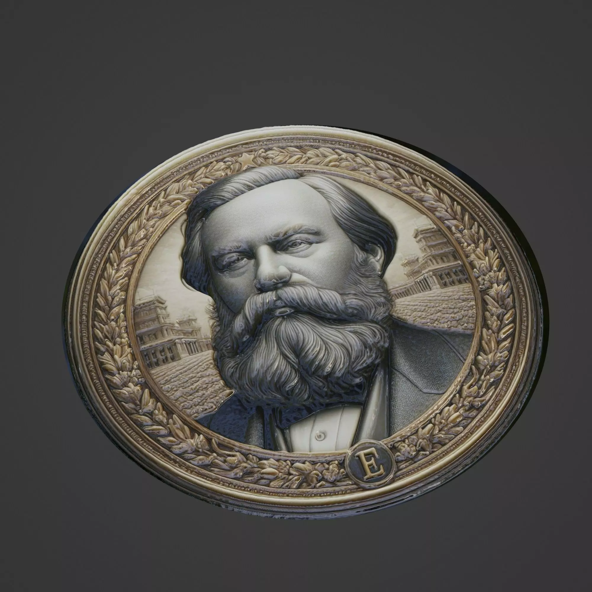 Engels Medallion 3D print model