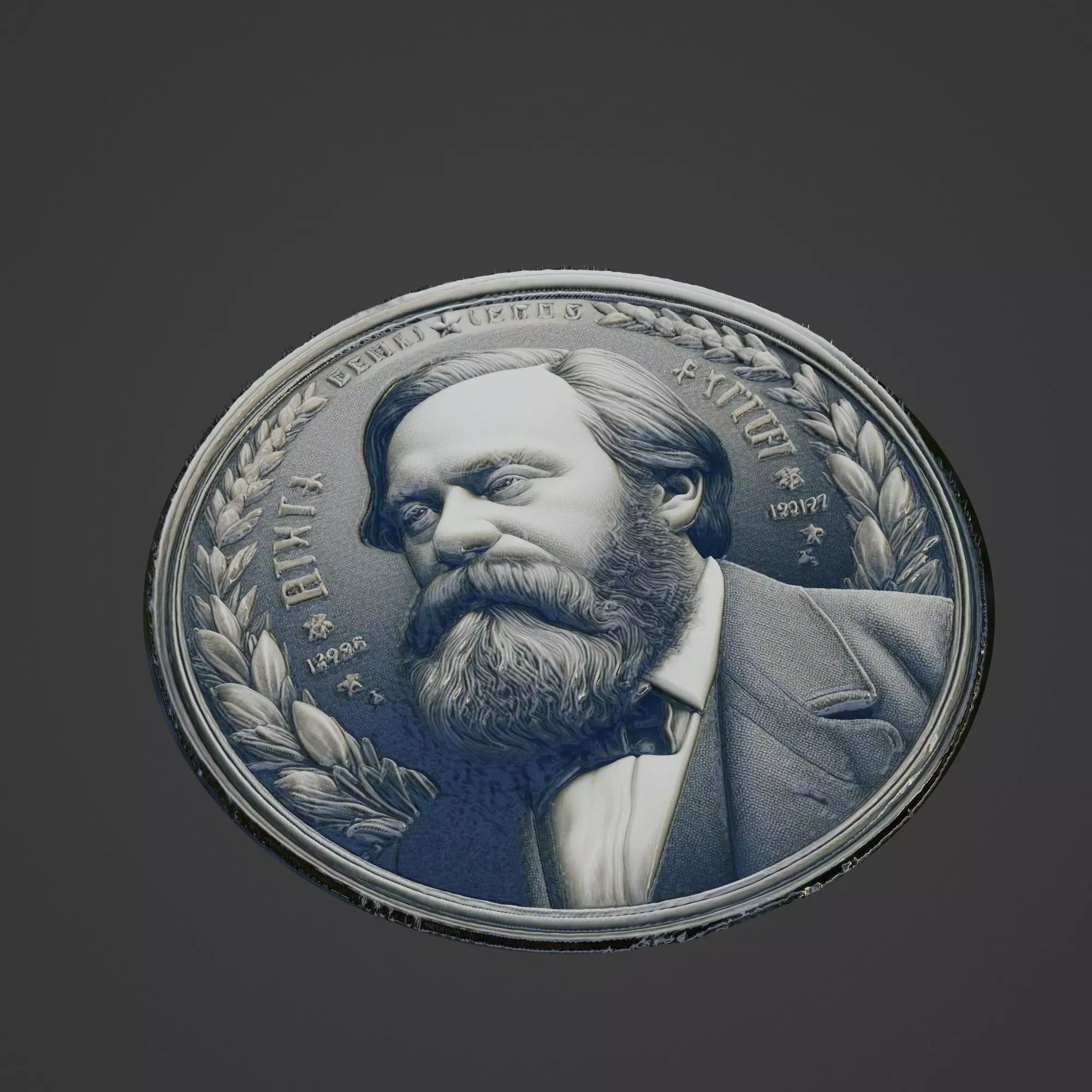 Engels Medallion 3D print model