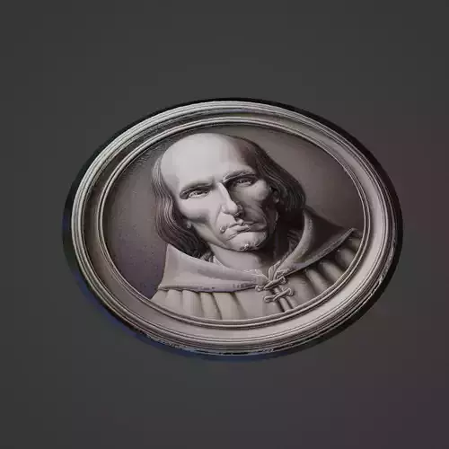 Foucault Medallion 3D print model