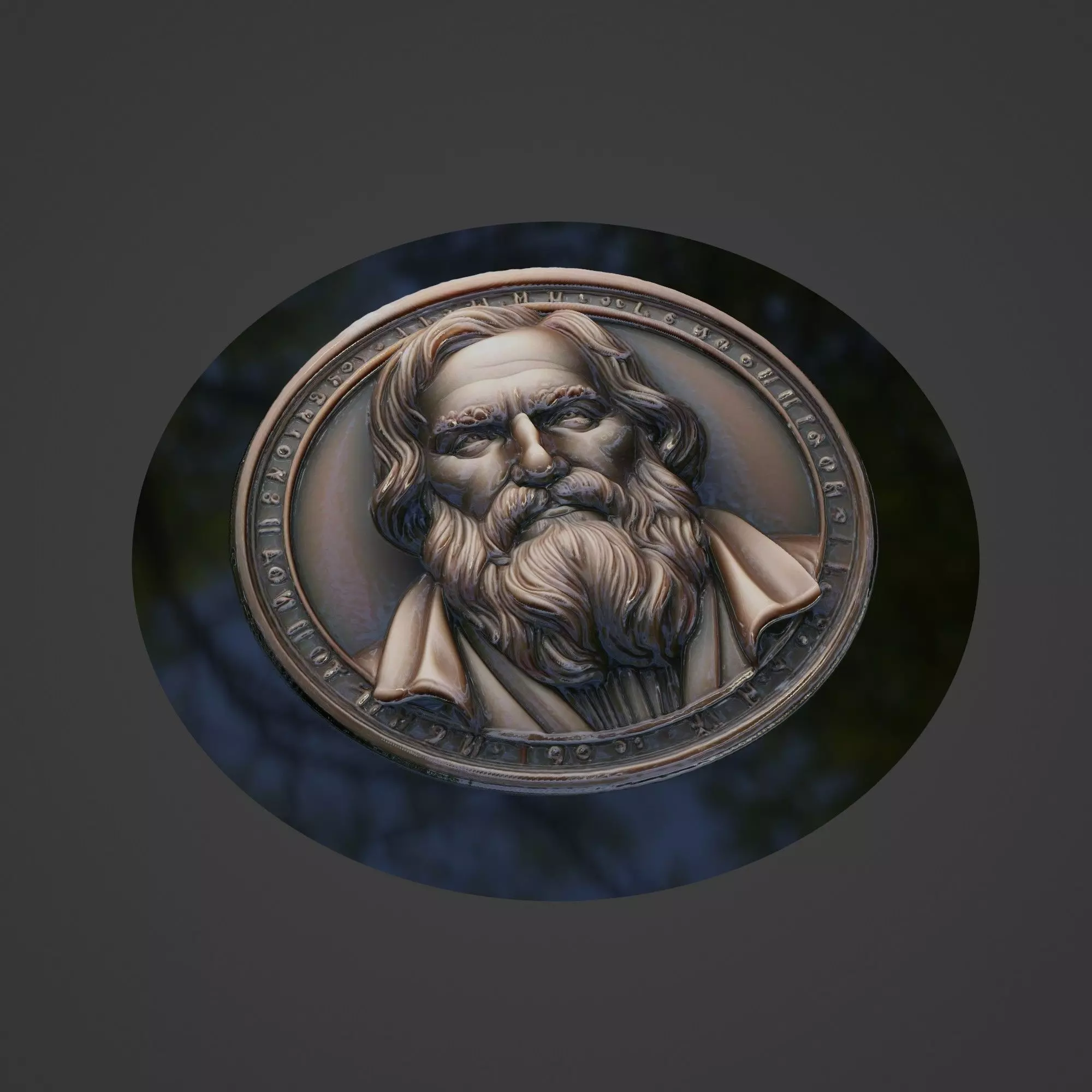 Galileo Galilei Medallion 3D print model