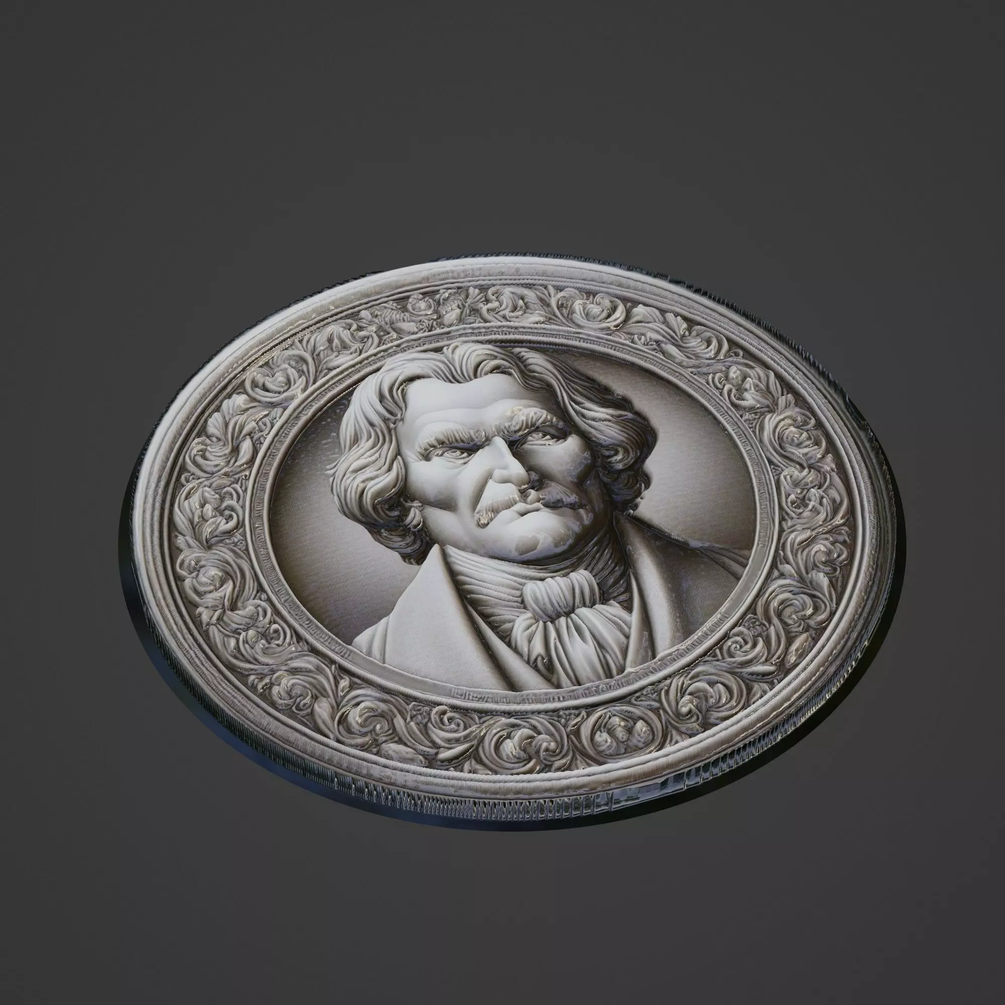 Hegel Medallion 3D print model_0