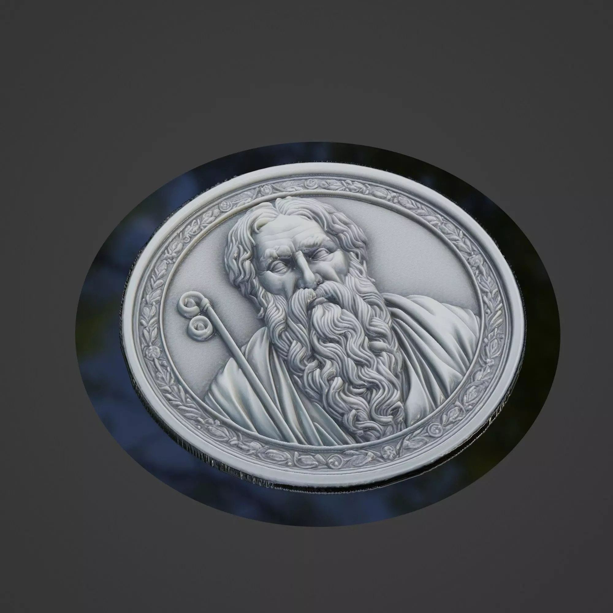 Hipokrat Medallion 3D print model_0