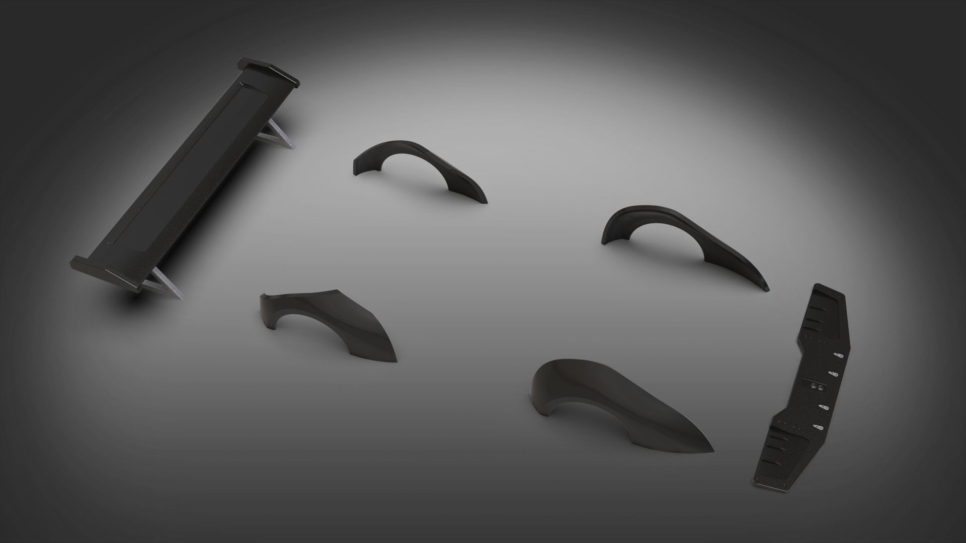 Bodykit auto moto spoiler tuning 3D model_9