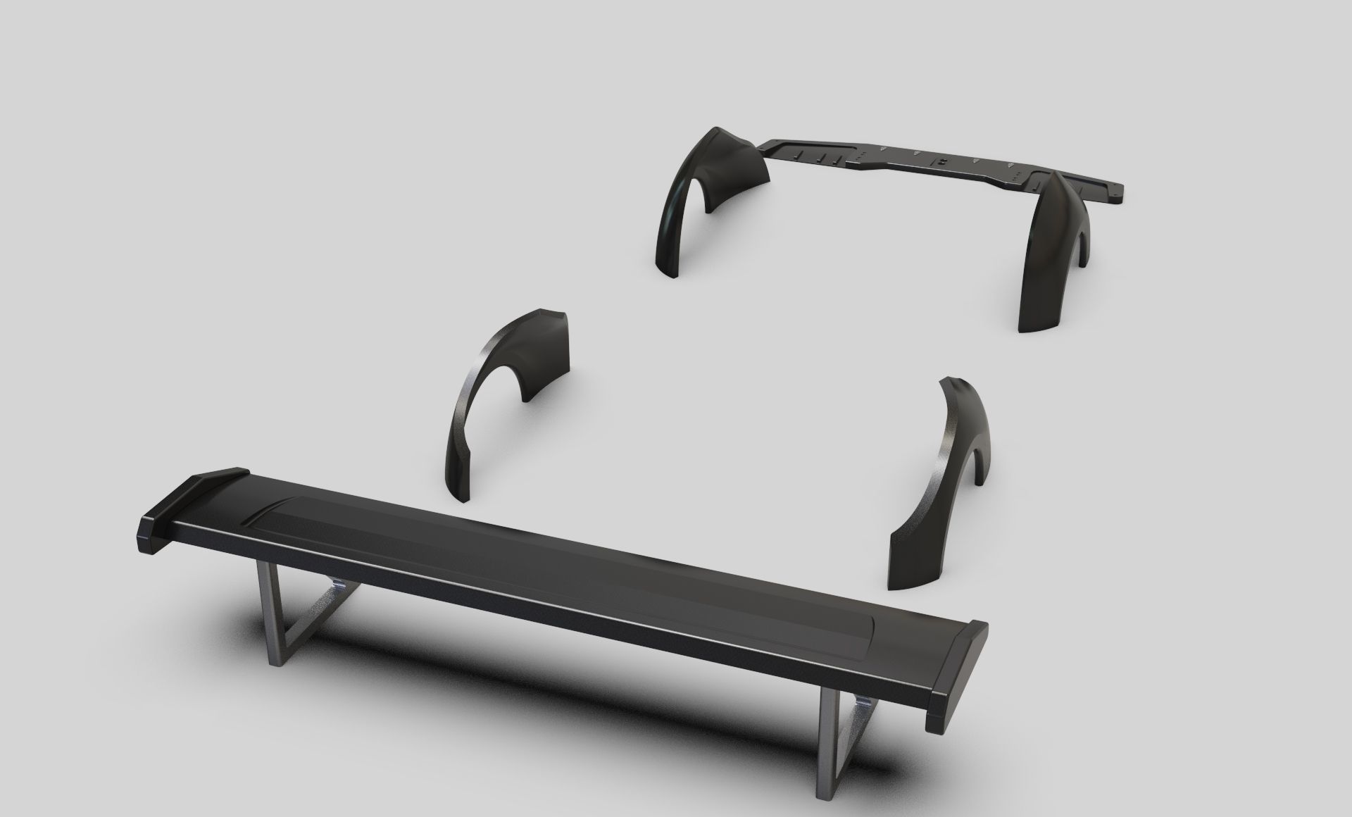 Bodykit auto moto spoiler tuning 3D model_2