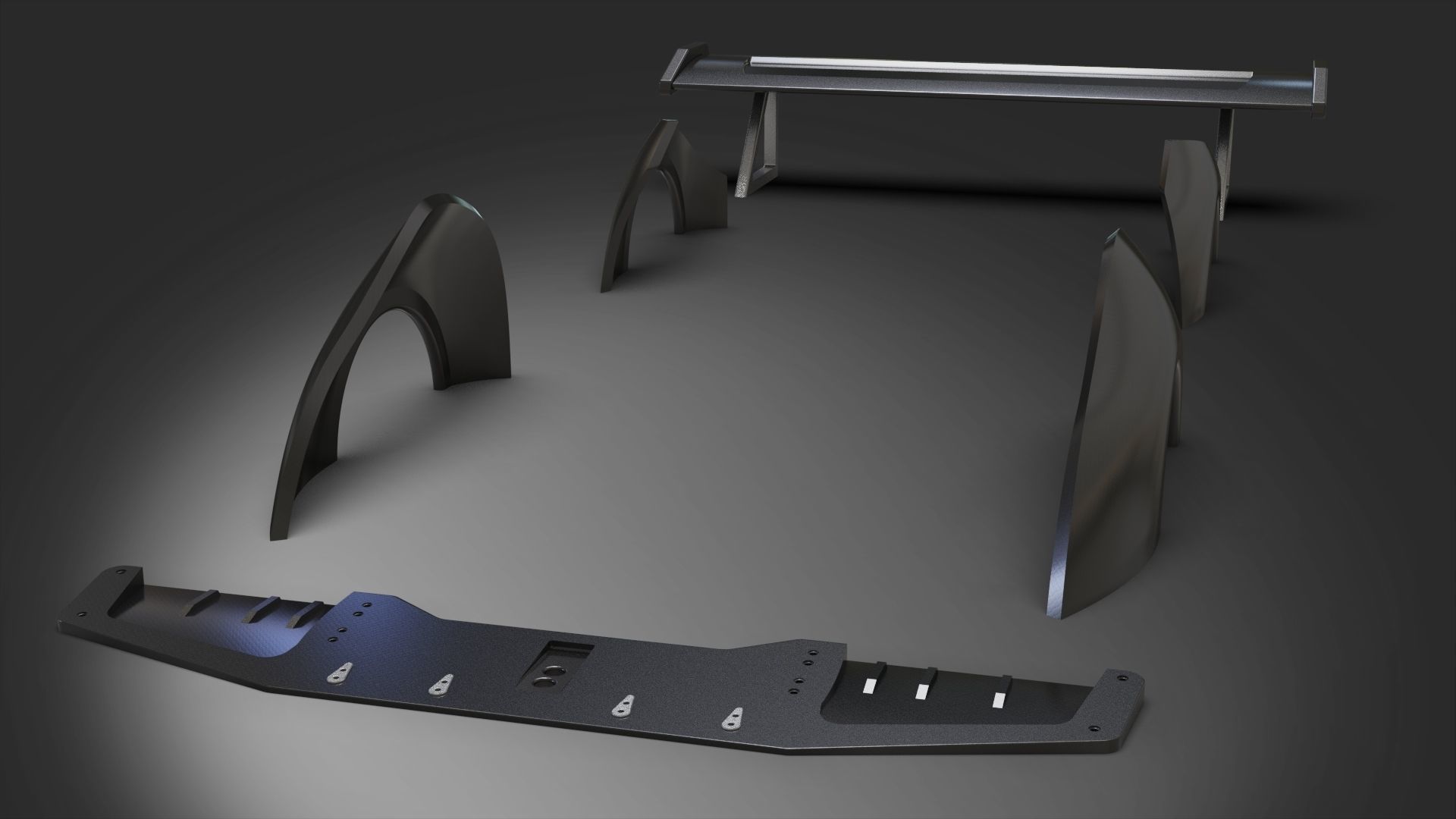 Bodykit auto moto spoiler tuning 3D model_6