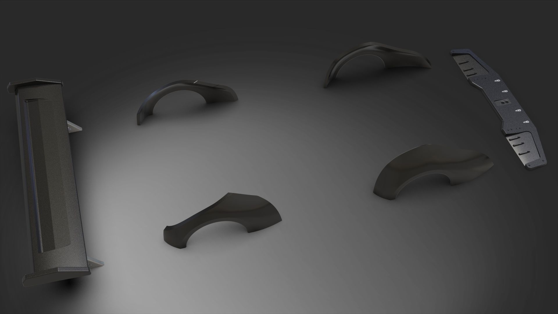 Bodykit auto moto spoiler tuning 3D model_5