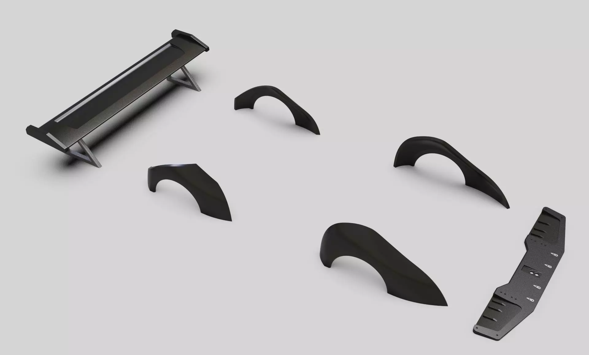 Bodykit auto moto spoiler tuning 3D model_0