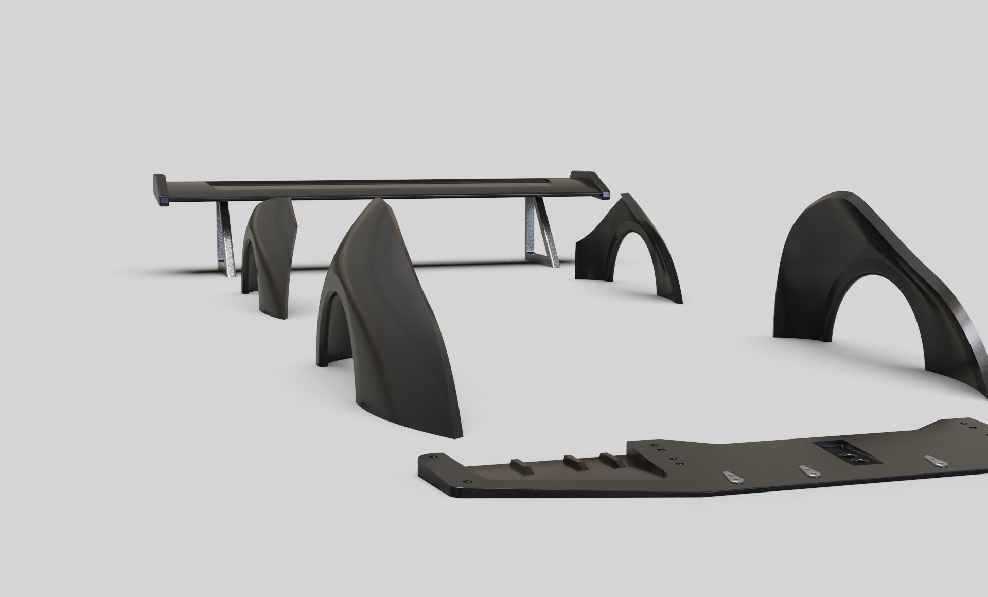 Bodykit auto moto spoiler tuning 3D model_3