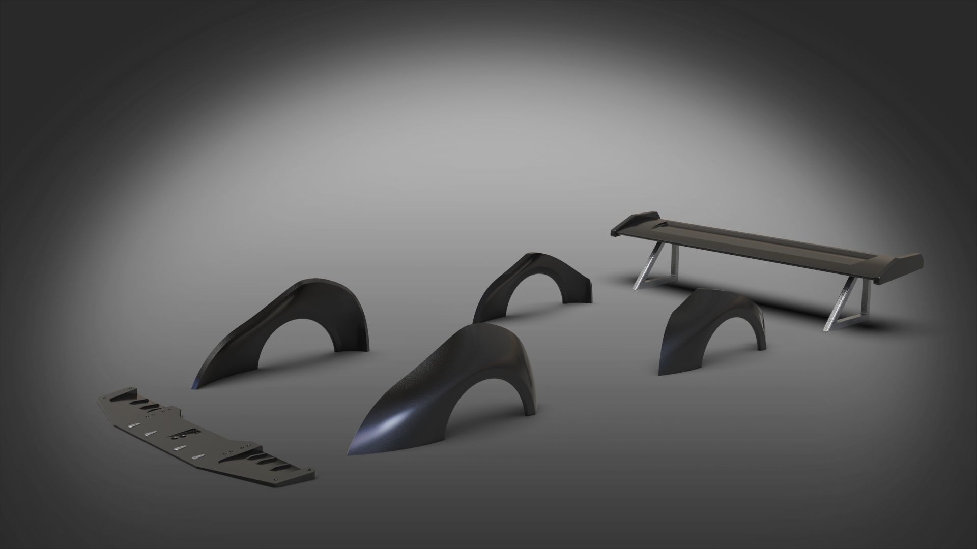 Bodykit auto moto spoiler tuning 3D model_8