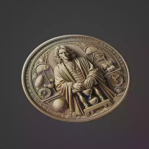 Isaac Newton Medallion