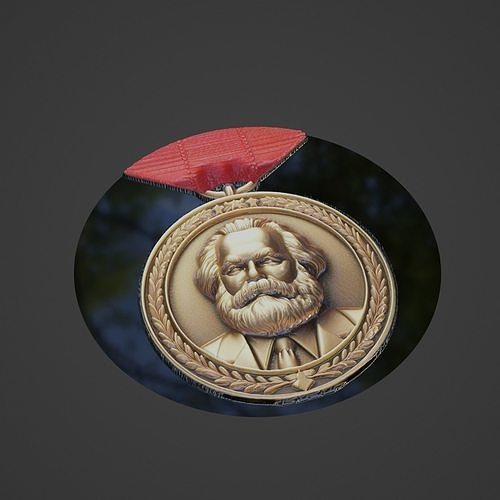 Karl Marx Medallion 3D print model