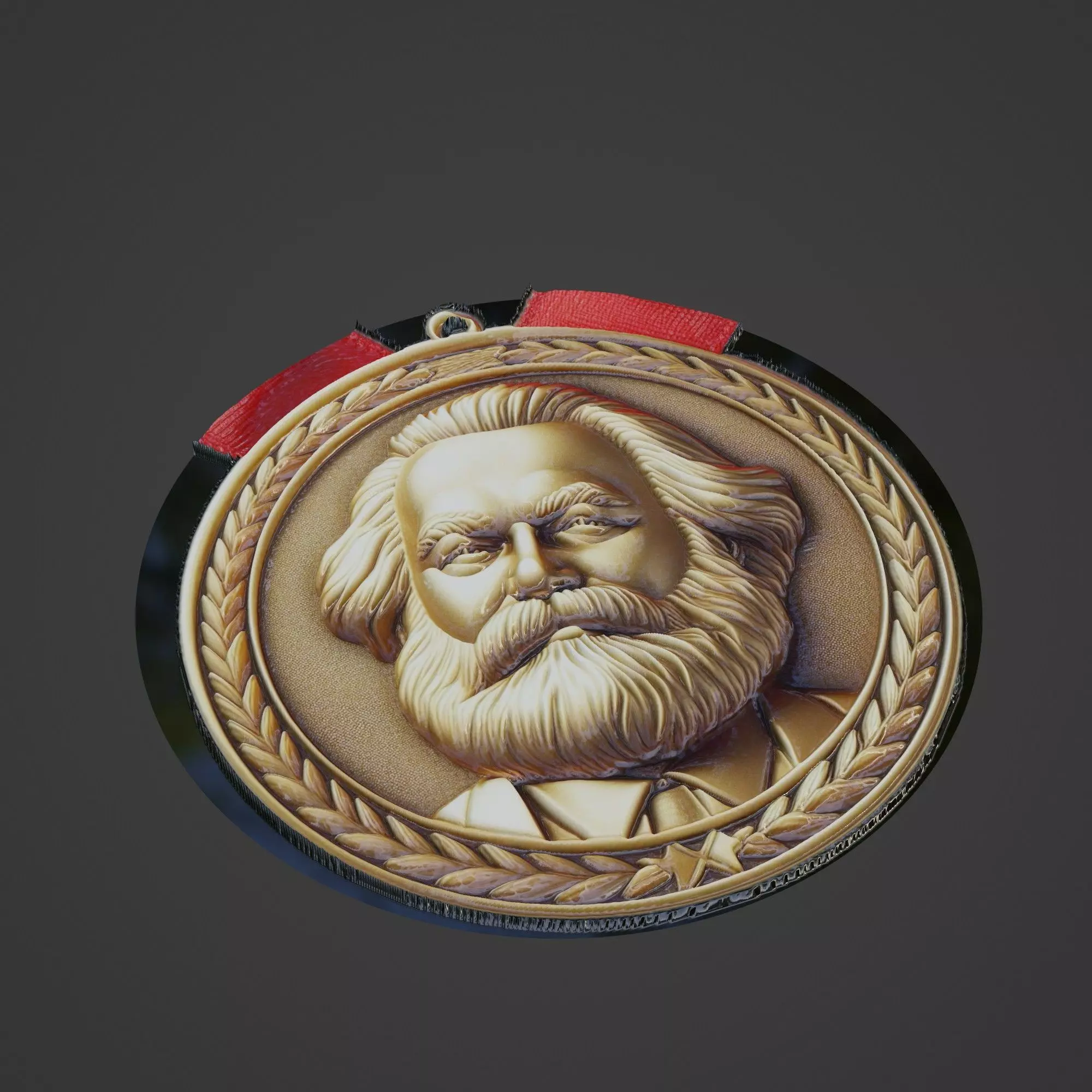Karl Marx Medallion 3D print model