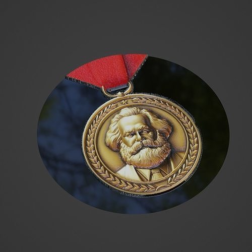Karl Marx Medallion 3D print model