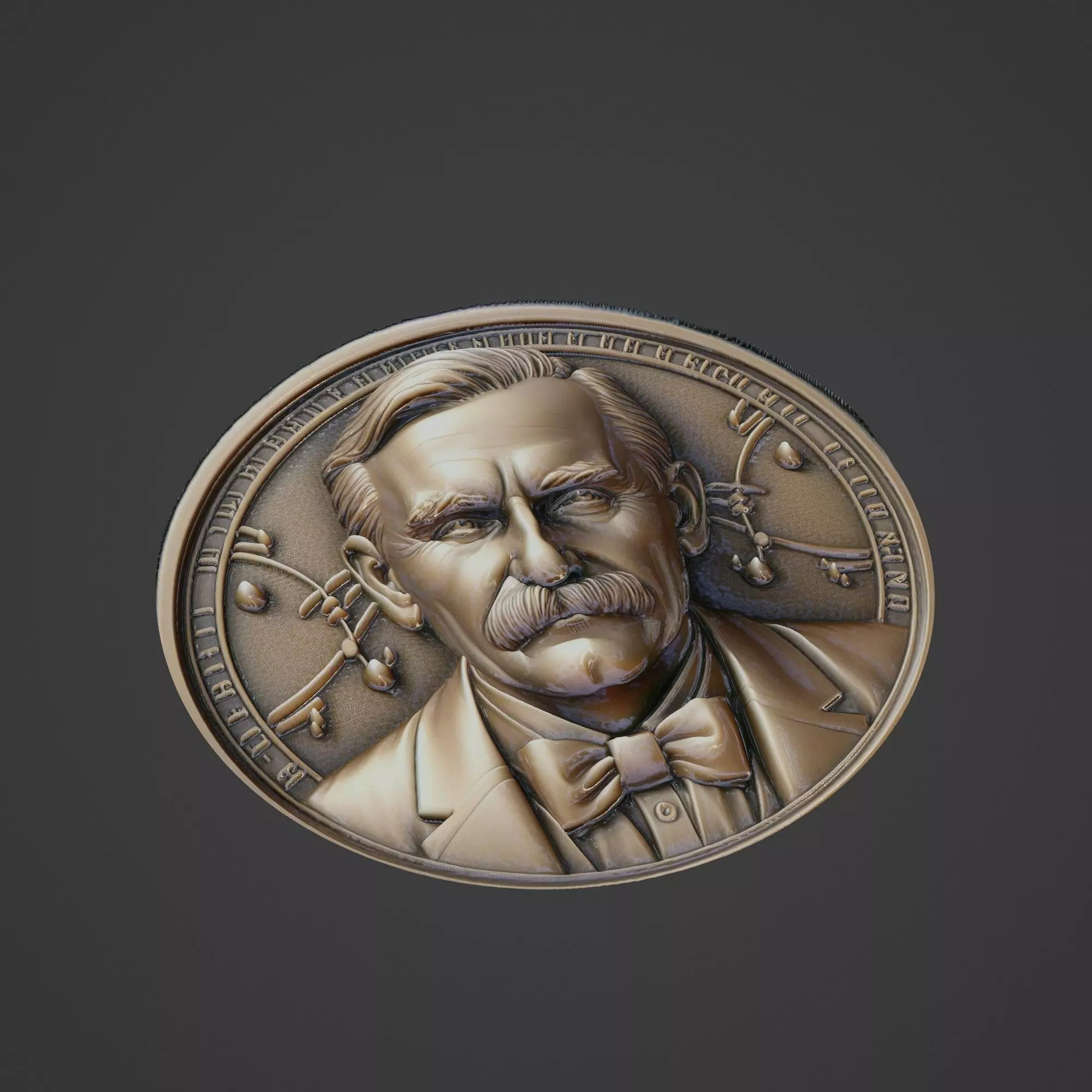 Niels Bohr Medallion 3D print model