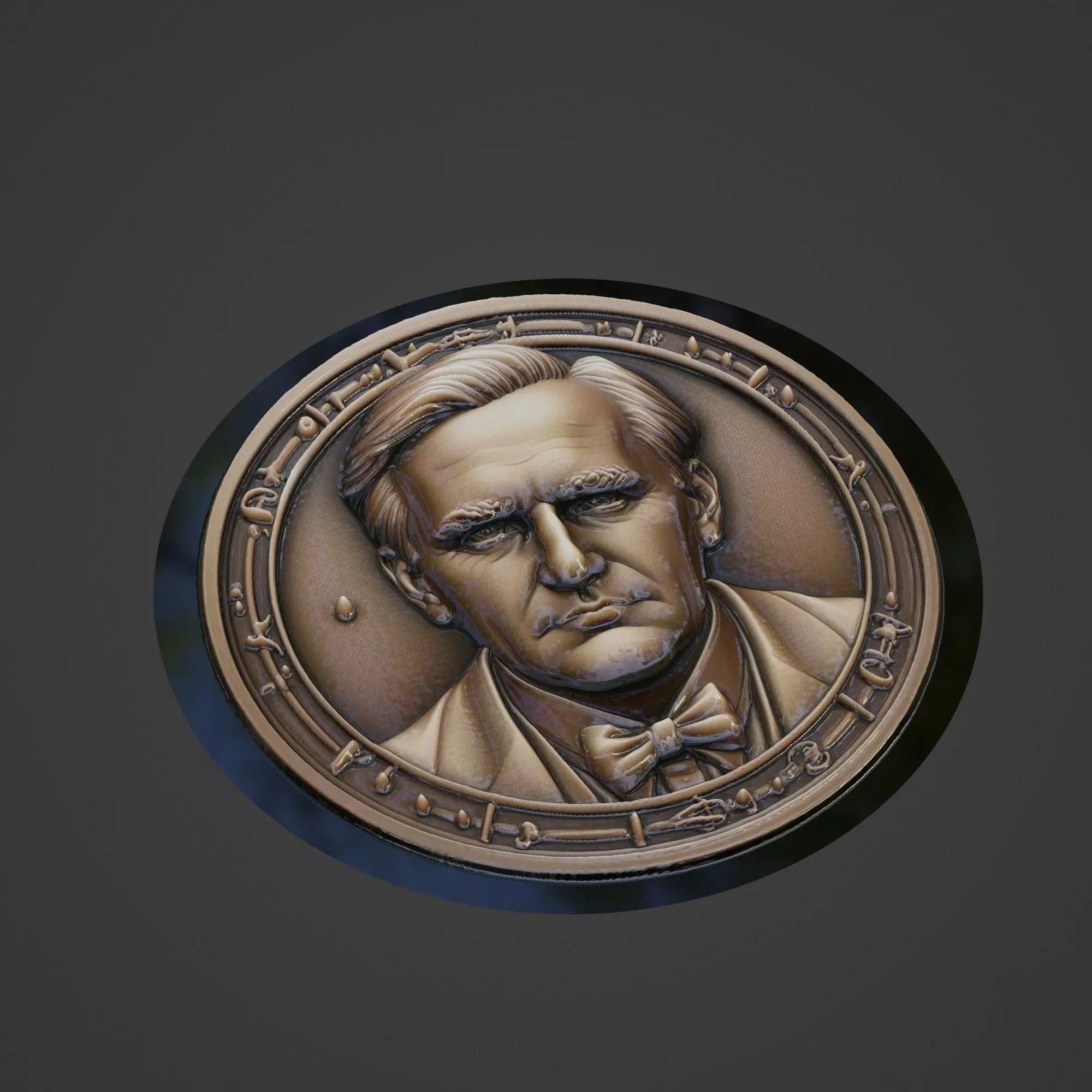 Niels Bohr Medallion 3D print model