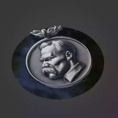 Nietzsche Medallion 3D print model
