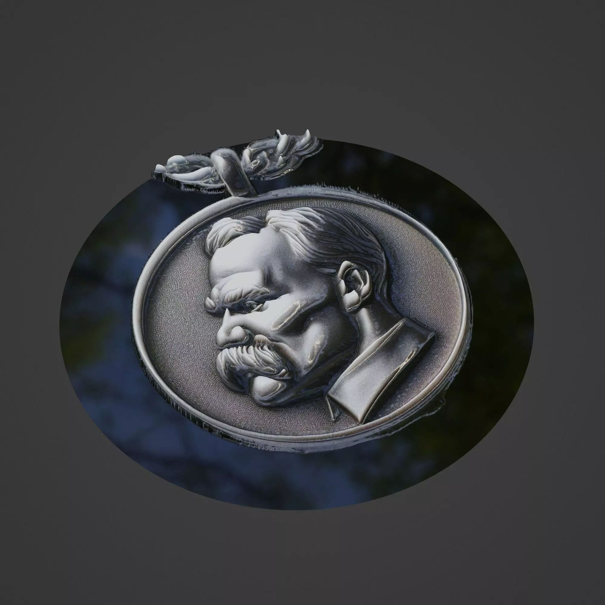 Nietzsche Medallion 3D print model