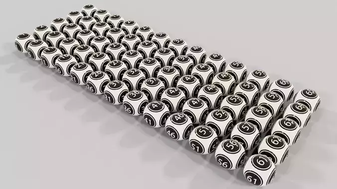 Lotto Balls 3D Model Low-poly 3D model