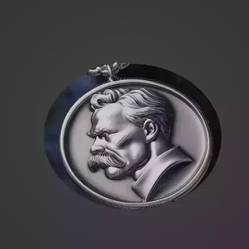 Nietzsche Medallion 3D print model