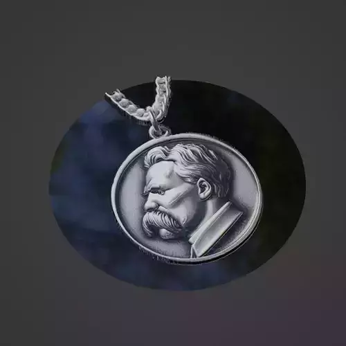 Nietzsche Medallion 3D print model