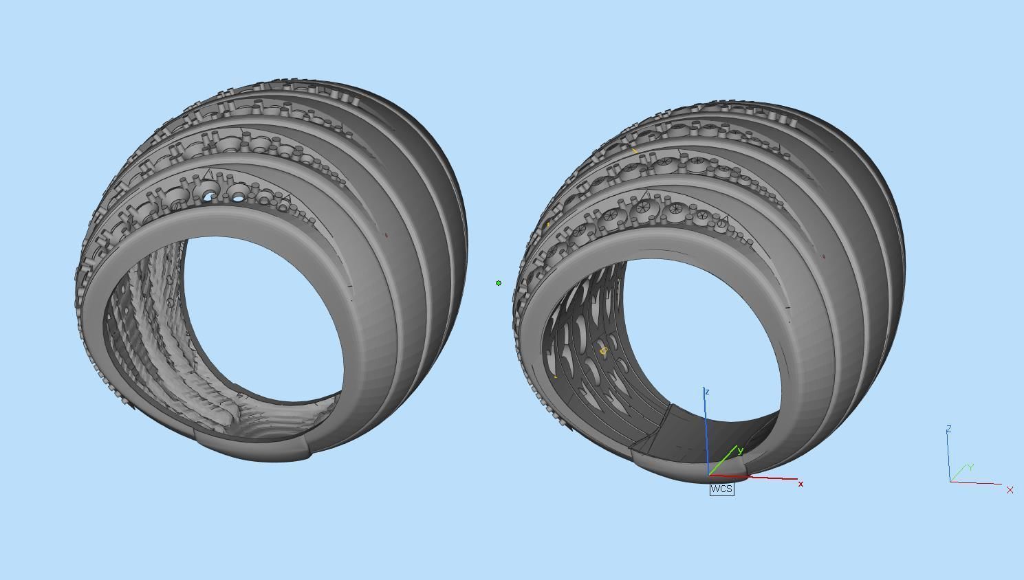 ring gold 3D print model_9