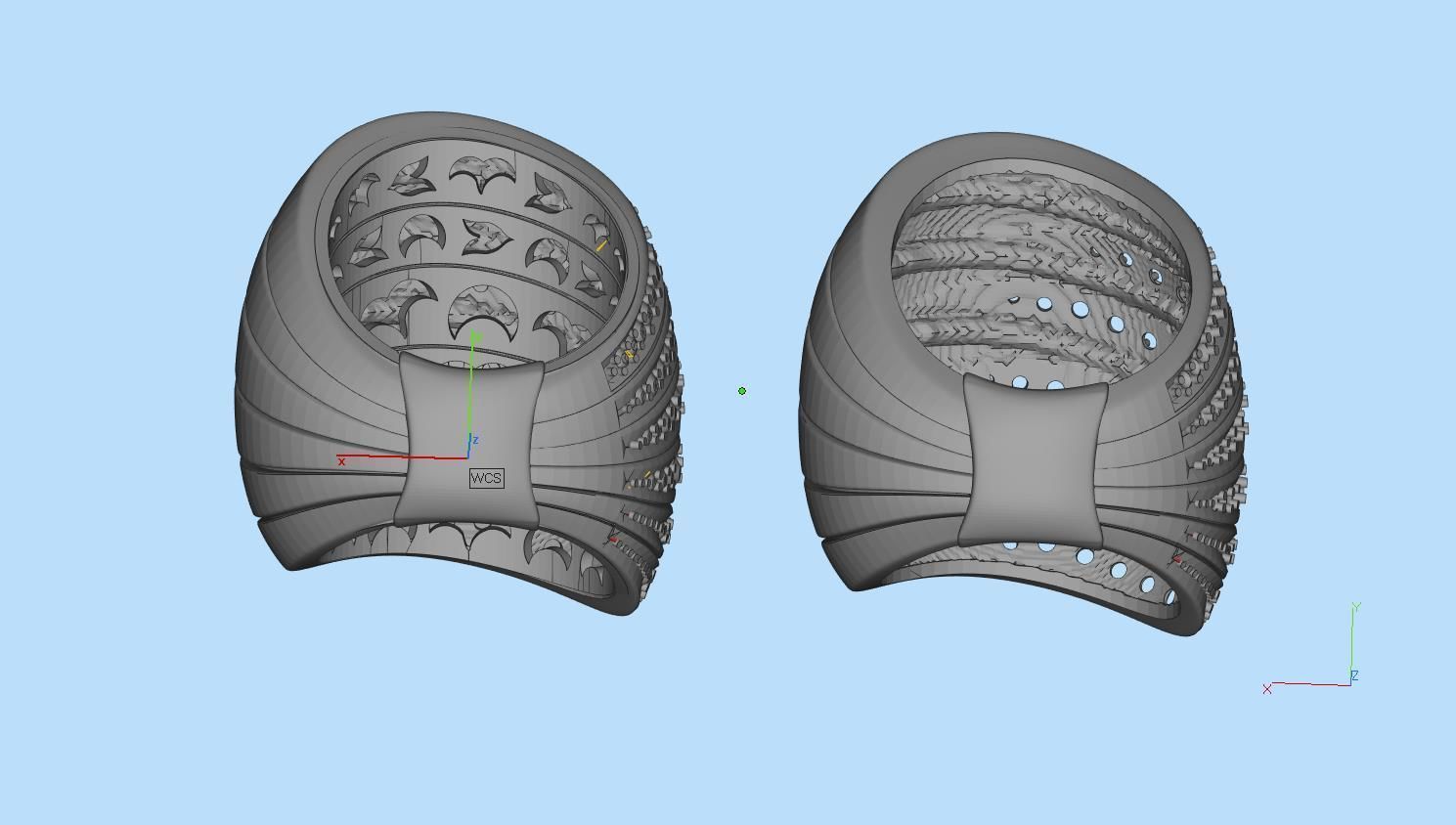 ring gold 3D print model_7