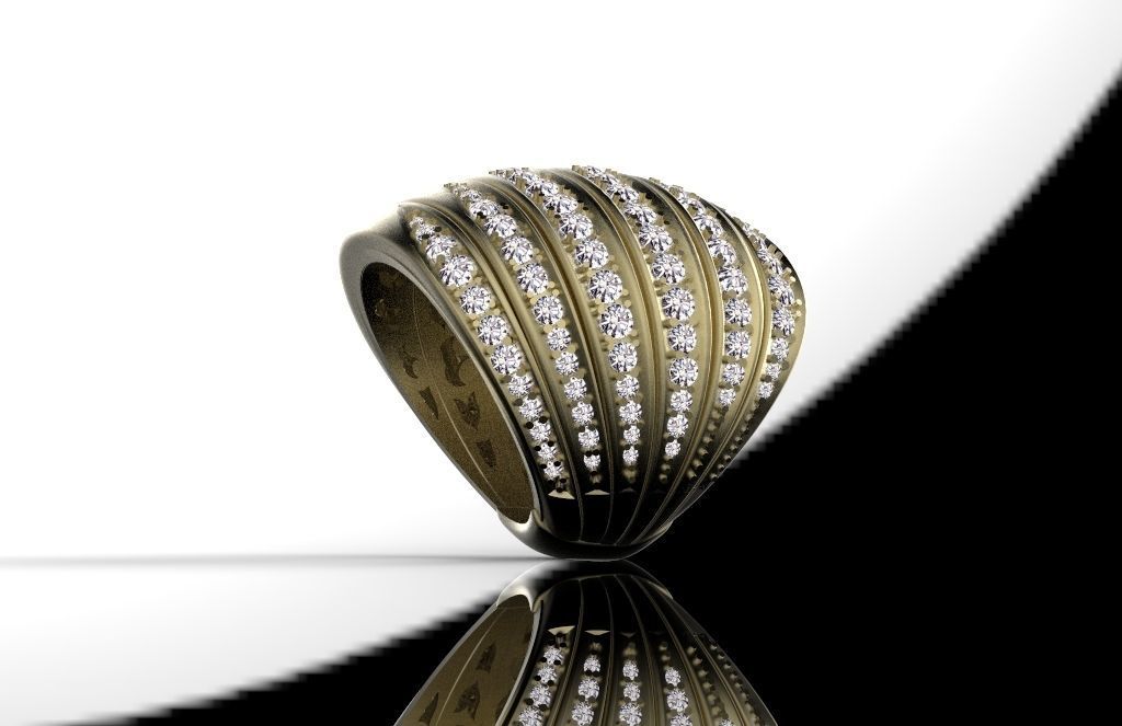 ring gold 3D print model_1