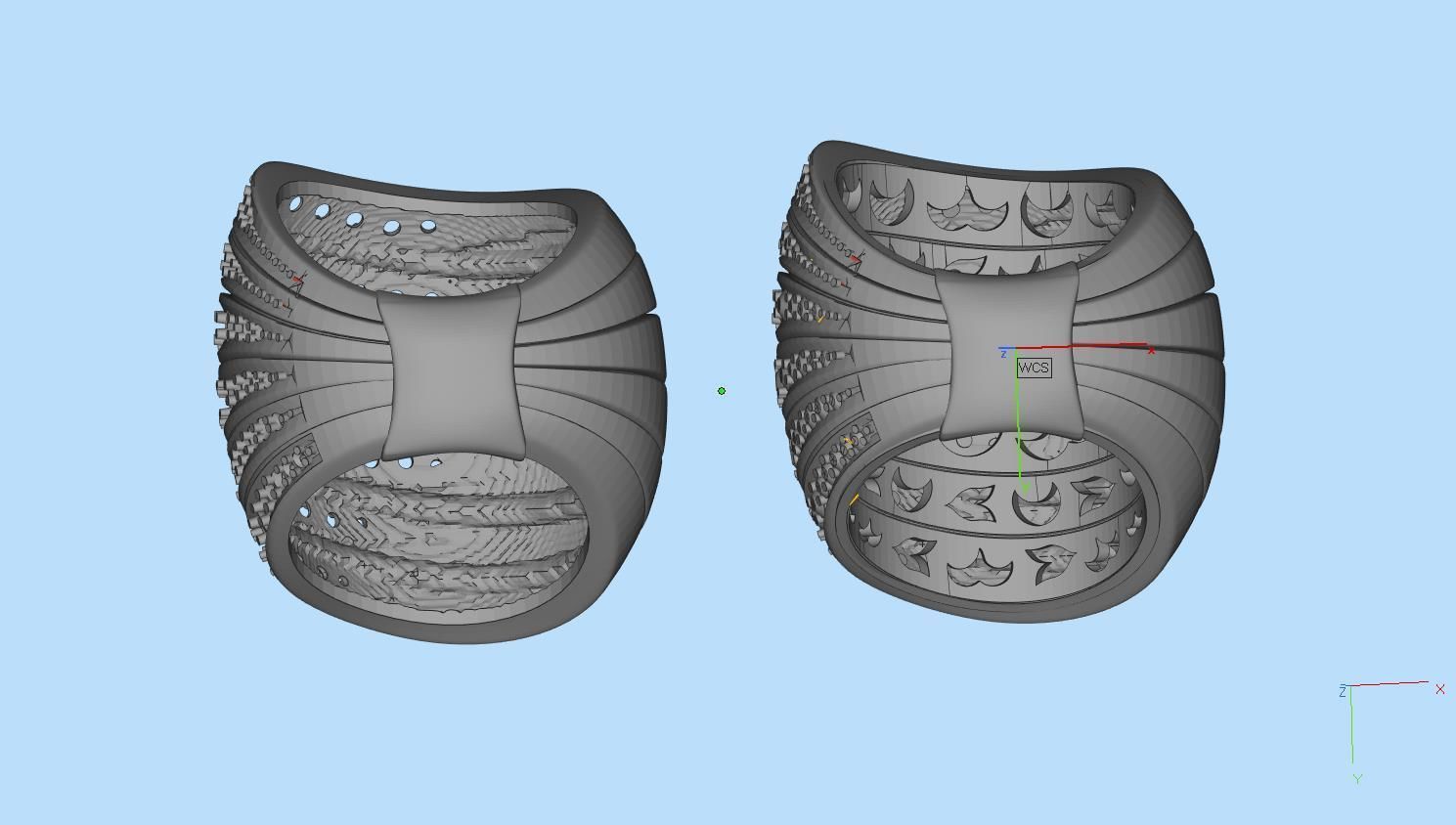 ring gold 3D print model_11