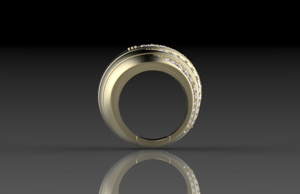 ring gold 3D print model_2