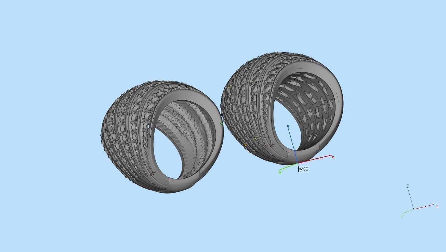 ring gold 3D print model_6