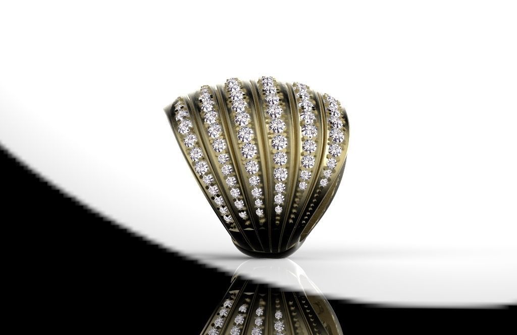 ring gold 3D print model_5