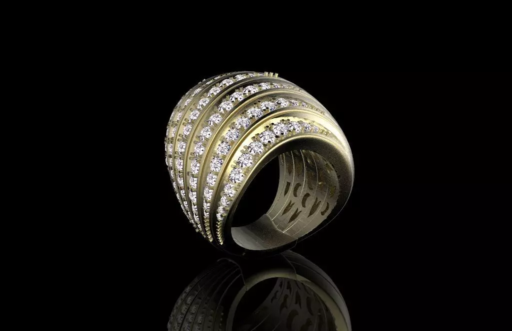 ring gold 3D print model_0