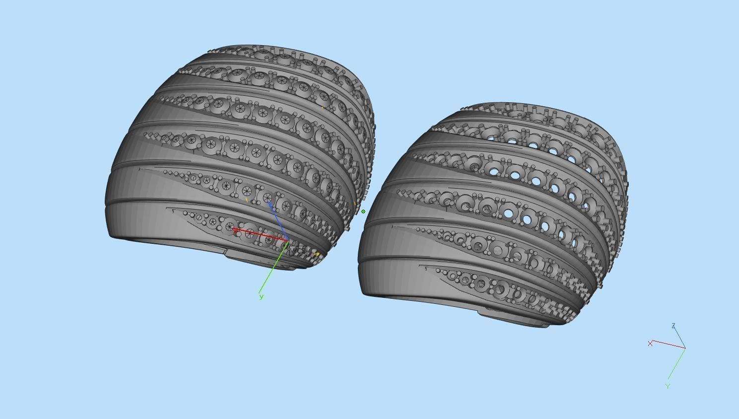 ring gold 3D print model_12