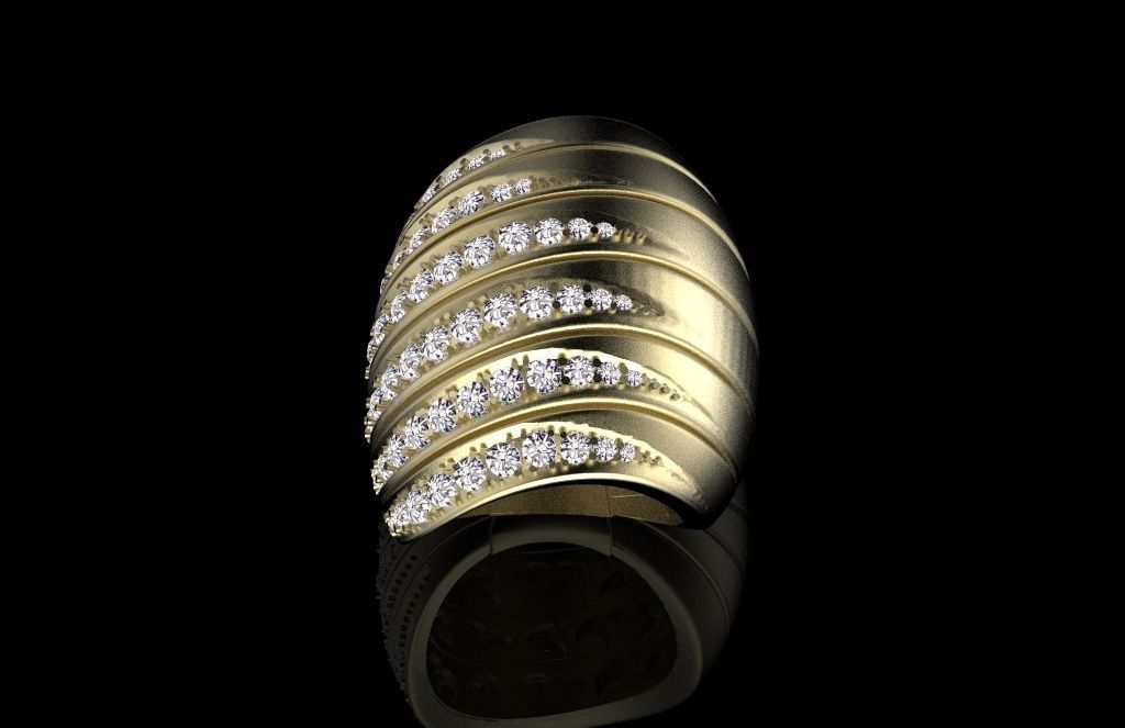 ring gold 3D print model_13