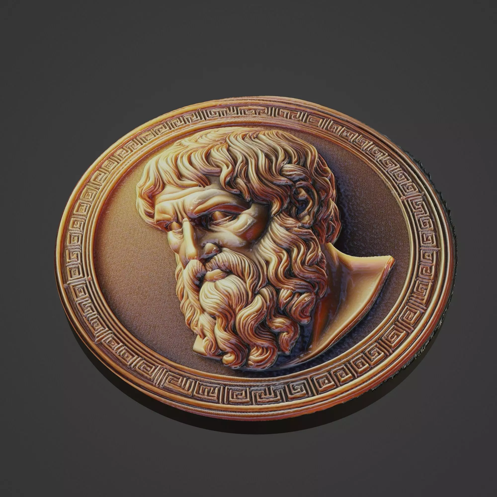 Plato Medallion 3D print model