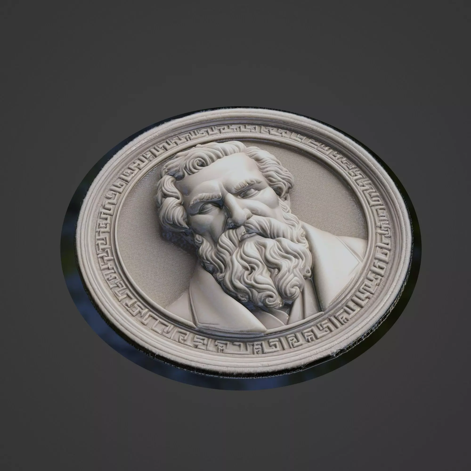 Schopenhauer Medallion 3D print model_0