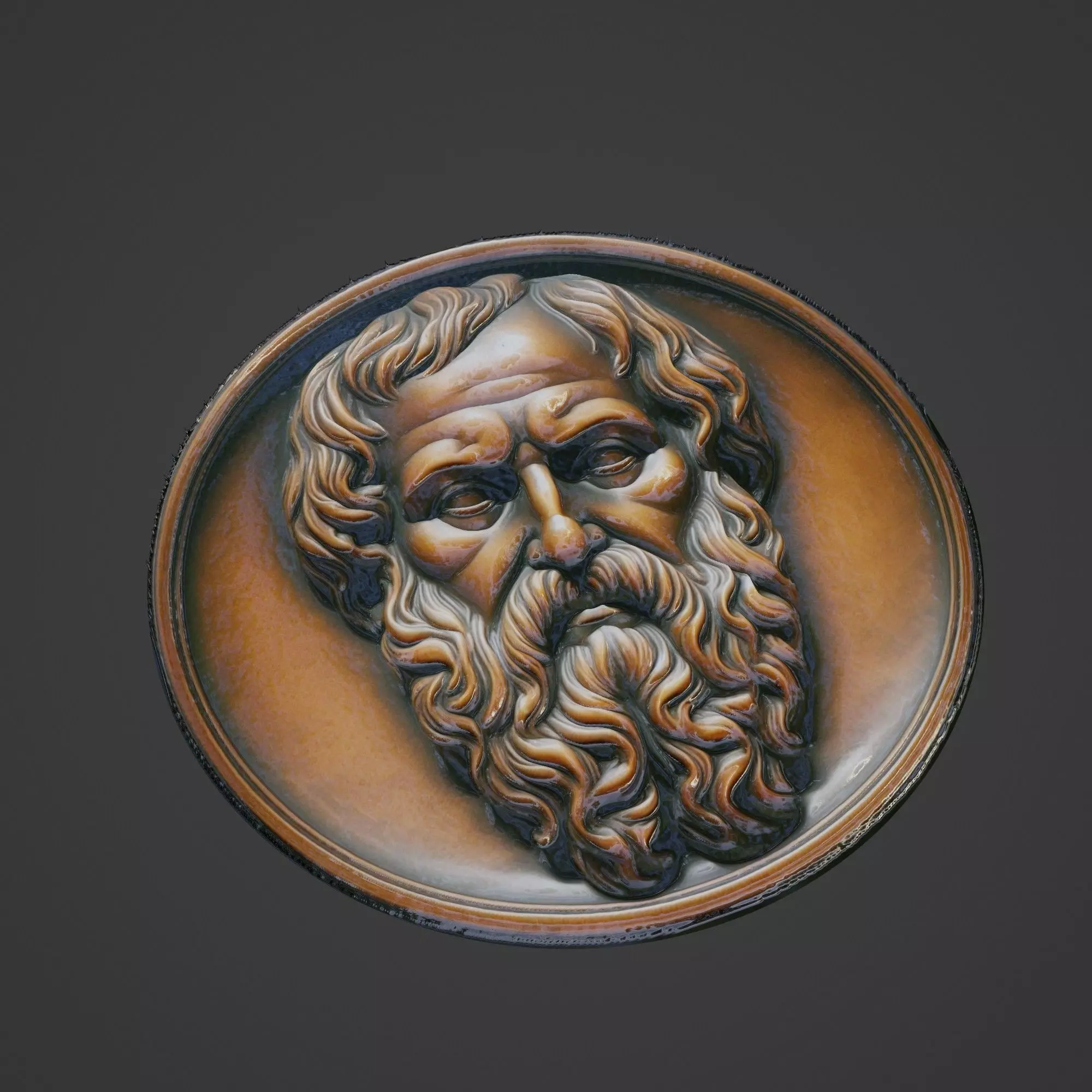 Socrates Medallion 3D print model