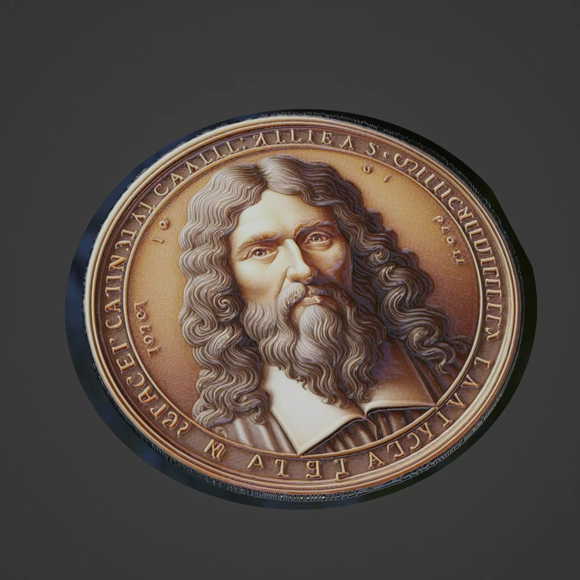 Spinoza Medallion 3D print model